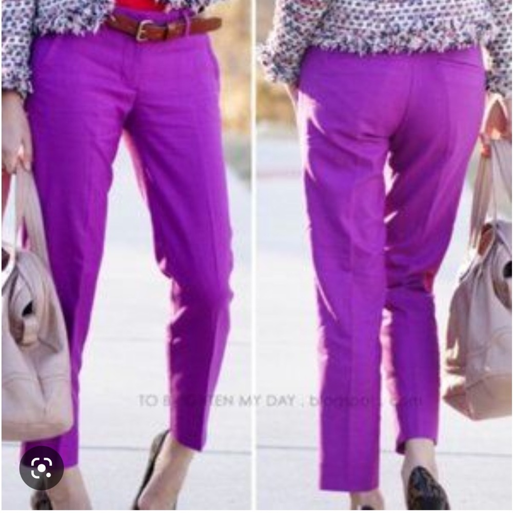 JCrew Factory NWT Amethyst Skimmer Pants size 8